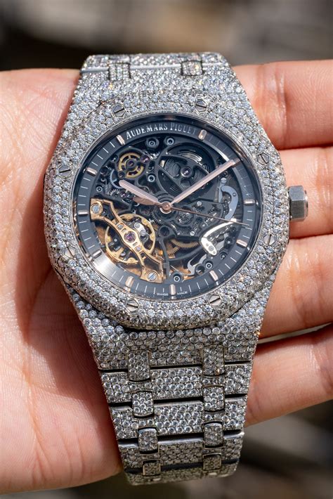 audemars piguet fake diamond watch|audemars piguet skeleton diamond.